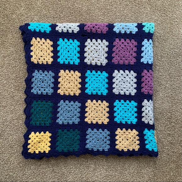 Granny Square Afghan Throw Blanket - Picture 1 of 12